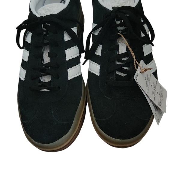 NWT ADIDAS Gazelle Bold Triple Gum Platform Black Suede 8.5 RUNS BIG - Picture 4 of 13